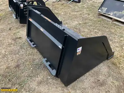 New Tomahawk 60” snow/mulch skid steer bucket, welded on high carbon cutting edge, skid steer...