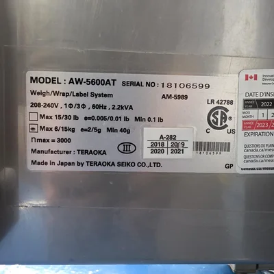 DIGI Automated Weigh, Wrap and Label Machine model AW-5600  # 1695