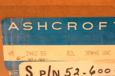 NEW ASHCROFT 45-2462-SS-02L-30#HG DURAGAUGE 0-300 PSI 452462SS02L30HG