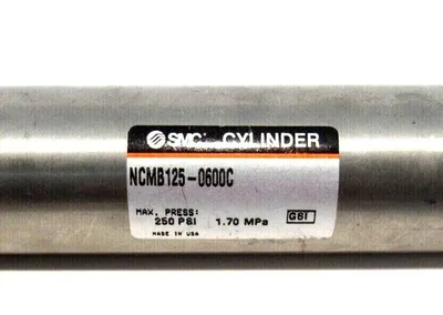 USED SMC NCMB125-0600C AIR CYLINDER NCMB1250600C