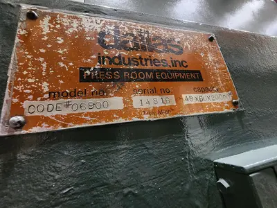 Used DALLAS DRR-648-RH/DPS-3.5-7-42/CODE06900 Coil Feed Lines Michigan US | Midwest Press and Automation #1287253