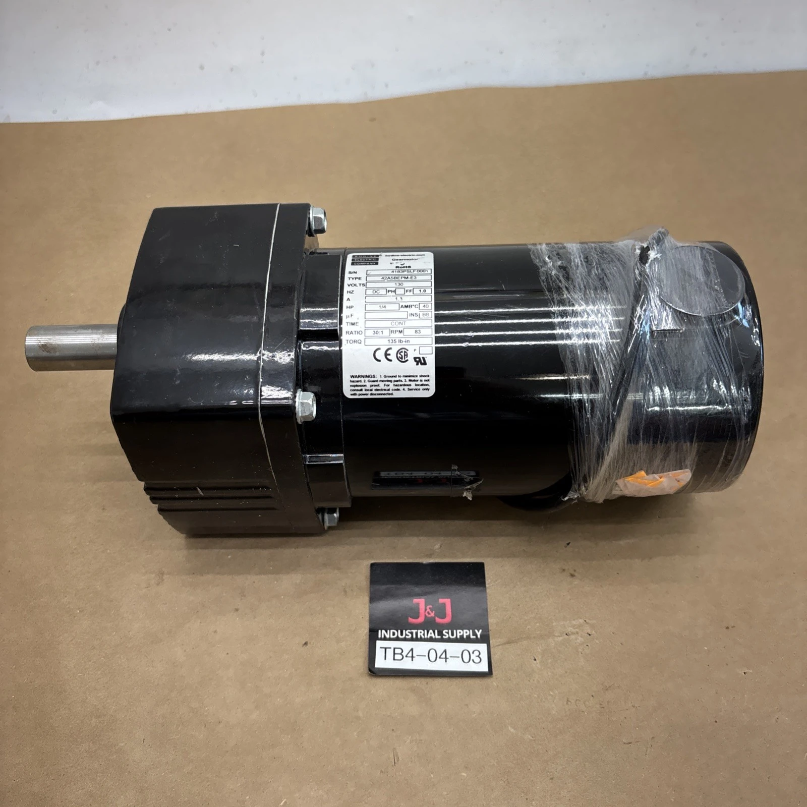 New | in-Stock Bodine Bodine 42A5BEPM-E3 Motors (misc) Indiana US | J&J Industrial Supply #1323142