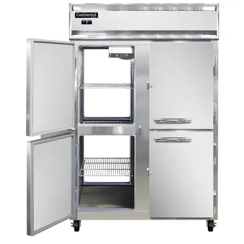Continental 2FNSAPTHD 52" Two Section Pass Thru Freezer, (8) Left/right Hinge Solid Doors, 115/208-230v