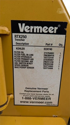 USED 2015 VERMEER RTX250