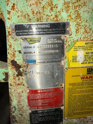 Used WARMAN 064EAHQQQMM273E Pumps South Carolina US | Yellow Tag Capital Recovery #1328076