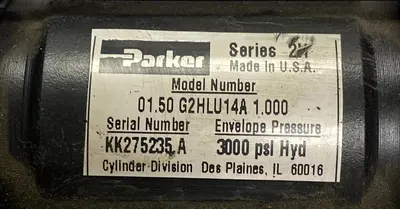 Used PARKER G2HLU14A 1.000 Cylinders | Surplus Asset Holdings #1207247