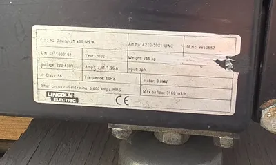 USED 2008 LINCOLN ELECTRIC DOWNFLEX 400-MS/A