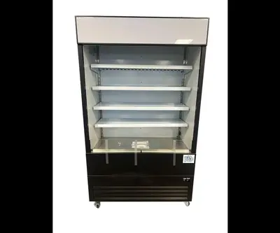 Elite 48" Vertical Open Air Cooler w/ (5) Levels, Black, 208-230v