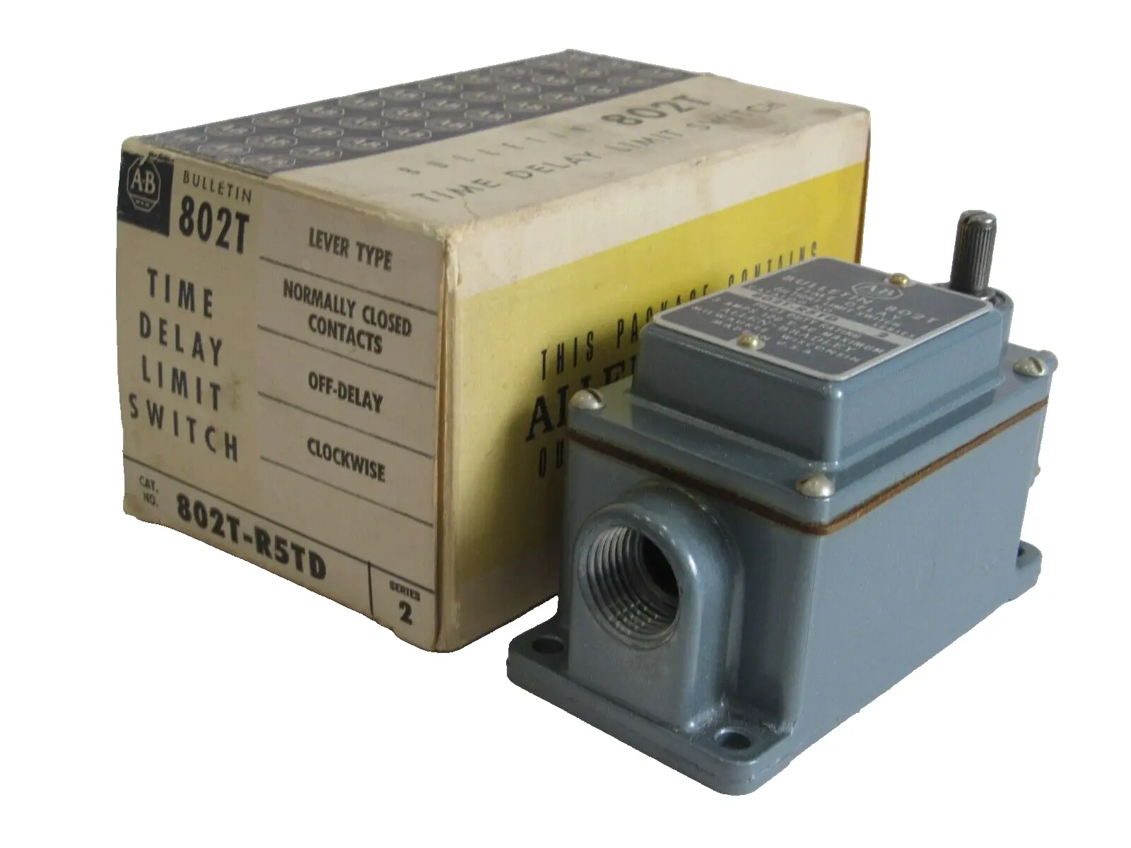 ALLEN BRADLEY 802T-R5TD TIME DELAY LIMIT SWITCH 802TR5TD NEW, SURPLUS
