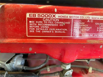 Used HONDA EB 5000X Portable Generators California US | MachineryMax #1390450