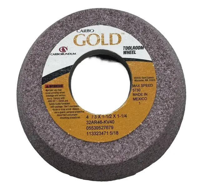 Carborundum 4/3" x 1-1/2" x 1-1/4" Tool & Cutter Grinding Wheel T11 32AR46-KV40
