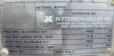 USED PATTERSON-KELLEY NOT APPLICABLE