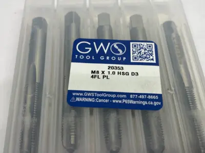 NEW GWS TOOL GROUP HAND TAP M8 X 1.0 HSG D3