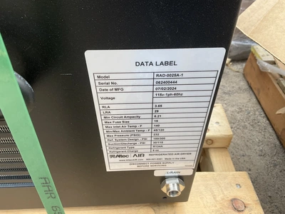 Used ALTEC RAD-0025A-1 Refrigerated Air Compressor Dryers Michigan US | Miedema Asset Management Group #1474214