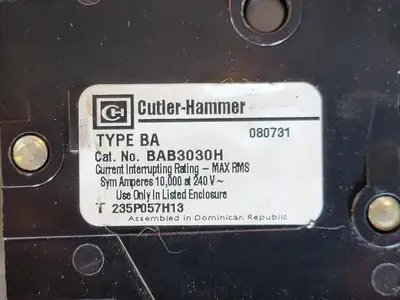 USED CUTLER-HAMMER BAB3030H