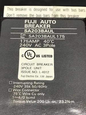 USED FUJI ELECTRIC SA203BAUL175