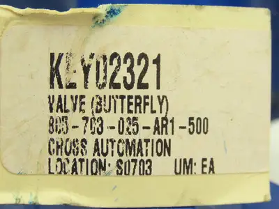 Keystone B05-703-025-AR1-500  2-1/2" Butterfly Valve Wafer Style