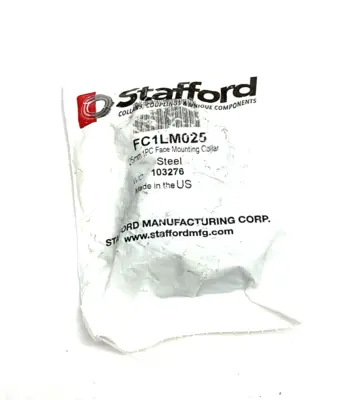 NEW STAFFORD FACE MOUNT SHAFT COLLAR, METRIC, ONE-PIECE SPLIT-CLAMP TYPE