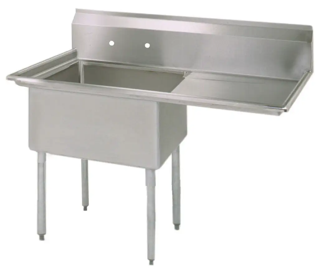 Compass 1 Compartment Sink w/ 18" Right Drainboard 18" x 18" x 12" D
