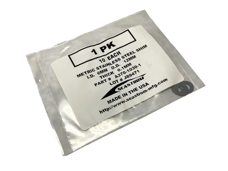 New | in-Stock SEASTROM STAINLESS STEEL SHIM 6MM ID 12MM OD .1MM THICK PKG OF 10 Hardware Washers Michigan US | Maverick Industrial Sales #1122611