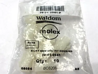 New | in-Stock Molex Panel Mount Mini Fit Connector 4-Pin LOT OF 37 Disconnects Michigan US | Maverick Industrial Sales #1392118