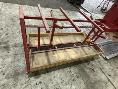 4' X 4' X 7' GONDOLA TRAIN PORTABLE RIGGING & STORAGE BOX w/ RAMP & ROLL OUT CART: STOCK #22008