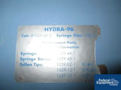 USED Robbins Scientific ROBBINS SCIENTIFIC HYDRA 96 SYRINGE MICROFILLER