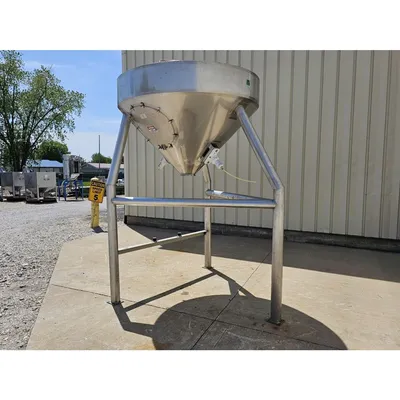 Used Nu-con Stainless Steel Dry Storage Hopper Bin - 50 Cu/Ft