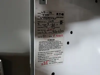 2hp, 600V, 7A, FVNR Starter, Size 1