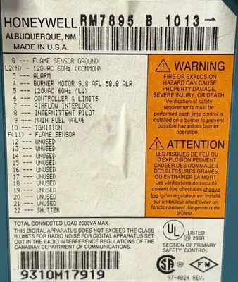 HONEYWELL RM7895 B 1013 Electrical/PLC/Automation | ESS Industrial Equipment Sales (10)