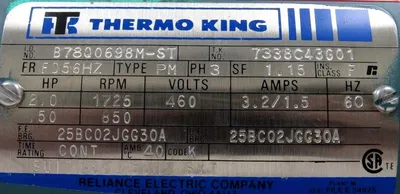 NEW RELIANCE ELECTRIC B78Q0698M-ST MOTOR B78Q0698MST 2HP 3 PHASE 460V 1725 RPM