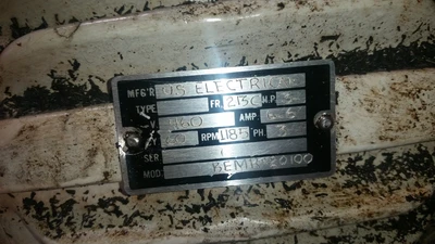 US Electrical 3HP; 1185RPM; 460V; Frame: 213C BEMR 20100