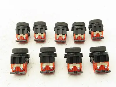 Fuji Electric Red Push Button 30mm 250V 6A Lot of 9