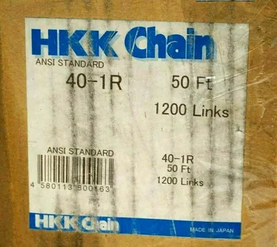 NEW HKK CHAIN 40-1R ROLLER CHAIN 50' 1200 LINKS 401R