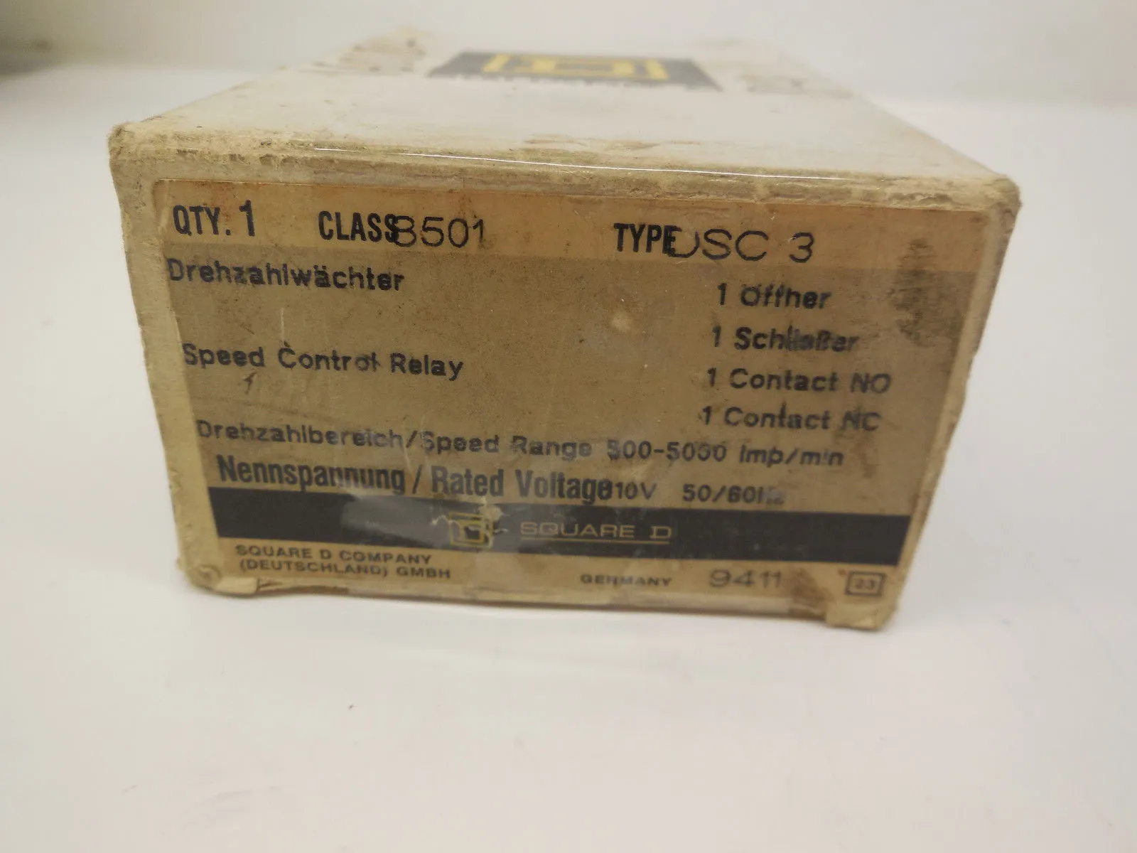 NEW SQUARE D 8501-DSC3 CONTROL RELAY 8501DSC3