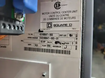 USED SQUARE D MODEL 6