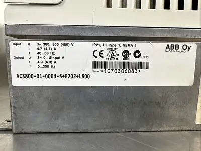 Used ABB ACS800-01-0004-5 Variable Speed Drives | Palmetto Automation #1150867