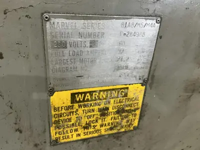 18" x 20" MARVEL SERIES 81A AUTOMATIC VERTICAL BANDSAW: YOBRO #24701