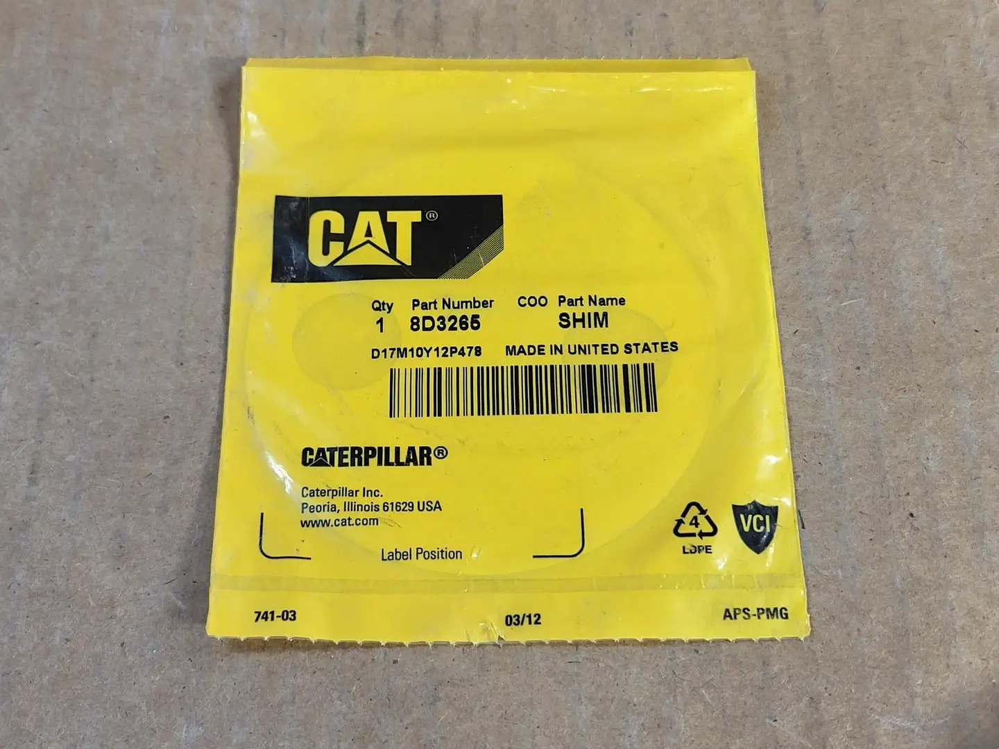 NEW CATERPILLAR 8D-3265