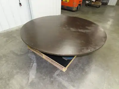 1" Steel Top Turn Table Work Bench Uncoiler 72" Top 2Hp 180V DC Motor