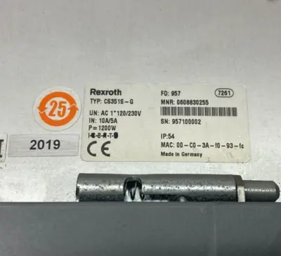 USED BOSCH REXROTH COMPACT SYSTEM SINGLE CONTROLLER, FOR TIGHTENING CHANNEL