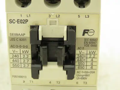 Fuji Elec BM3RSR-P16 Manual Starter .1-.16A  Adj Overload w Contactor Lot of 2