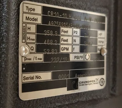 NEW GRUNDFOS CR 10-10 H-G22-A-V-HQQV