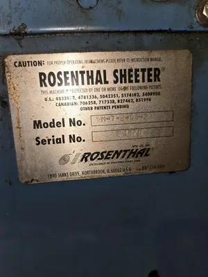Used ROSENTHAL WM-7-E-AA-24 Sheeters Ohio US | G-2000, Inc. #1334502