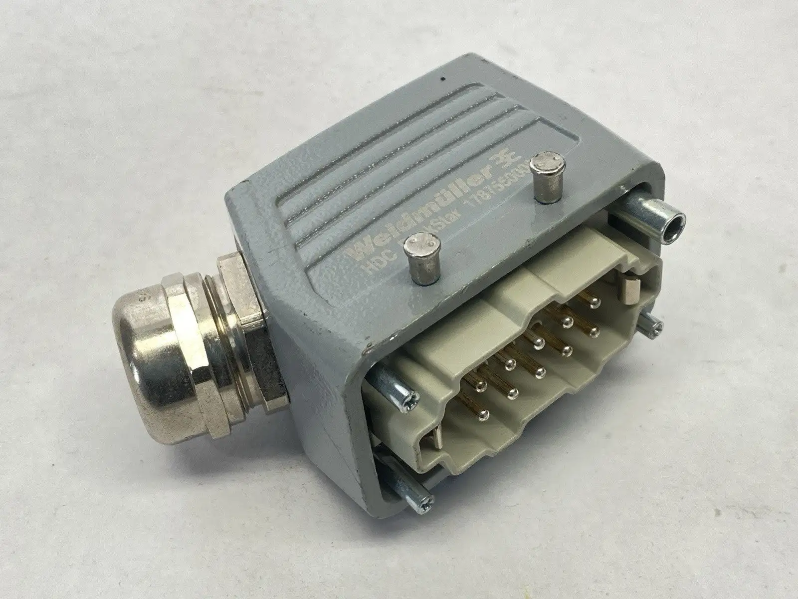 USED WEIDMULLER MALE CONNECTOR 10P 16A 500V 1203900000 W/ 1787550000
