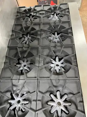 Used Comstock Castle Used 48" Comstock-Castle F3218 Gas Range with 8 Burners 2 Ovens 264000 BTU Commercial Ranges Illinois US | Falcon Restaurant Supply #1375118