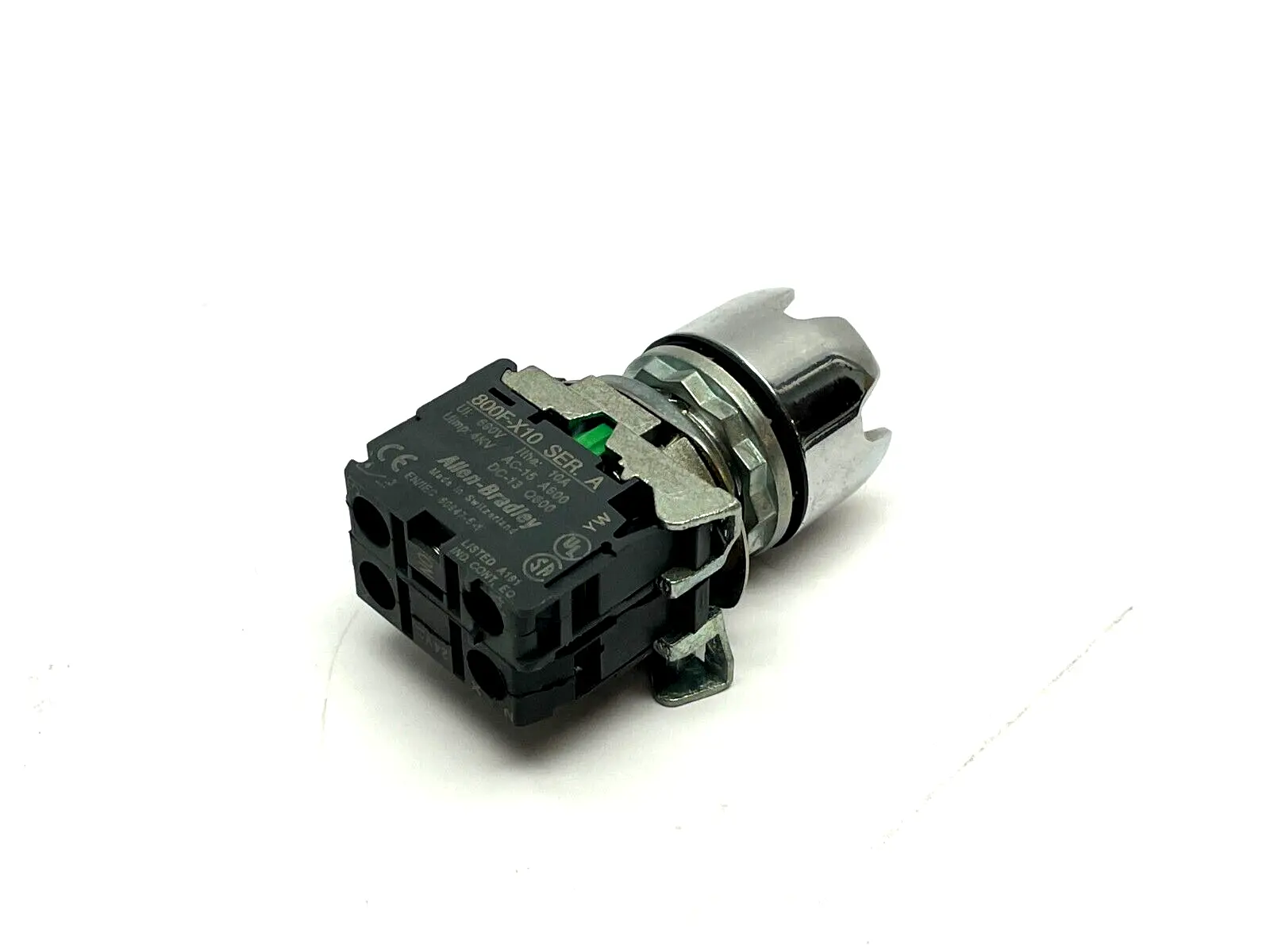 800FM-LG7 | Allen Bradley  Guarded Pushbutton w/ Lamp Module Contact Block - Used