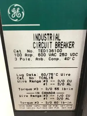 USED GENERAL ELECTRIC / GE TED136100