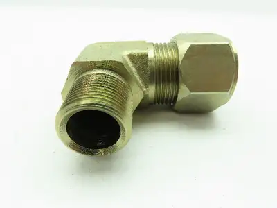 Parker 16-12 CBU-S Ferulok Steel 90 Deg Male Elbow 1" Tube x 3/4" NPT  LOT OF 2