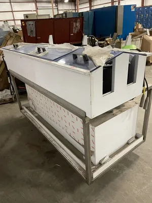 6.5ft Plastic Electro-Plating Dip Tank with 2 Trays 46.75” l  x 7.75” w x 7” h